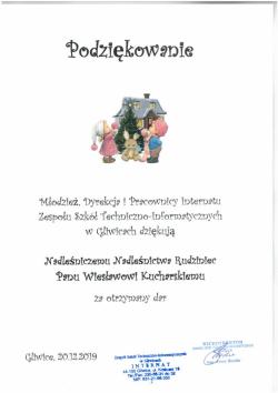 Podziękowanie&#x20;Zespołu&#x20;Szkóły&#x20;Techniczno-Informatycznej&#x20;w&#x20;Gliwicach