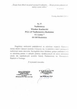 Podziękowania&#x20;od&#x20;SP&#x20;w&#x20;Tworogu